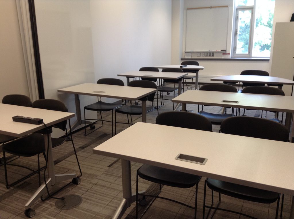 meeting room with classroom seating
