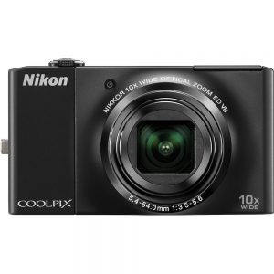black handheld Nikon CoolPix Digital Camera