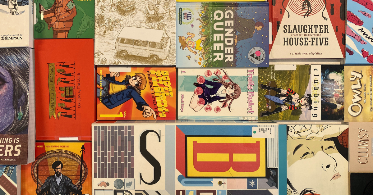 Compilation of graphic novel covers